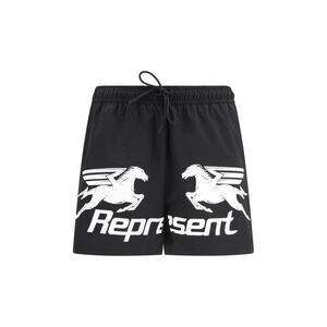Represent Black Polyester Men's Shorts